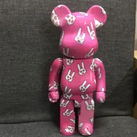 أحدث الألعاب 400 ٪ 28 سم ABS 2023 أرانب Pink Bearbrick Bear This