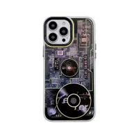 CD Music Circuit Printing Cell phone cases For iPhone 14 13 Pro Max 12 11 XR XS TPU PC Shockproof Laser Matte Texture Printed Mobile Case Cover