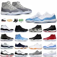 Jumpman 11s hommes Chaussures de basket-ball élevé Cherry Cool Grey Grey Instinct 25th Anniversary Bred Concord Mens Women 11 Cap et Robe Trainers Sneakers J4TO #