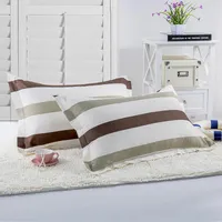Pillow Case 1 Piece Simple Stripe Cover Striped Knitted Pillowcase Bedroom Use Polyester Pillowcases 50