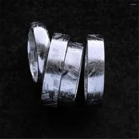 Cluster Rings Natural Gibeon Meteorite Moldavite Ring For Woman Lady Man Gift Stone Wedding Silver Energy Power Jewelry Us 5 6 7 8 9