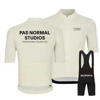 Uppsättningar 2023 PNS NY Summer Short Sleeve Jersey PAS Normal Studios Cycling Clothing Breattable Maillot New Ciclismo Hombre Set Z230130