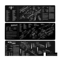 Tactical Accessories Ar15 Ak47 Gun Cleaning Rubber Mat With Parts Diagram And Instructions Bench Mouse Pad For Sig P226 P229 Drop De Dhrwl