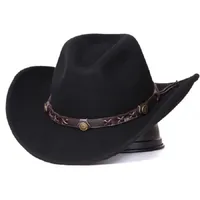 Wide Brim Hats Bucket Hats Unisex Warm Comfortable Dakota Crushable Wool Felt Western Cowboy Casual Hat 230130