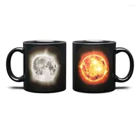 Mugs Moon Eclipse Solar Coffee Mug Cup Colour Changing Heat Sensitive Ceramic Surprise Gifts Magic Tea