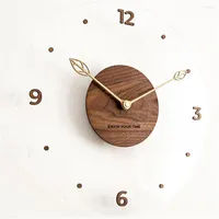 Relógios de parede 12 polegadas Relógio criativo quartzo de madeira pendurado nórdico simples horólo