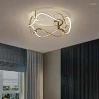 Ceiling Lights Modern Light Luxury Style Simple Atmosphere Creative Room Lamp Round Warm Nordic Bedroom Living