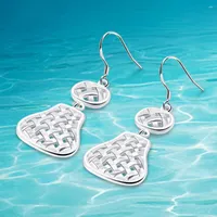 Dangle Earrings Fashion Cute 925 Sterling Silver Gourd For Women Female Jewelry Woven Mesh Lady Party Accessories Gift