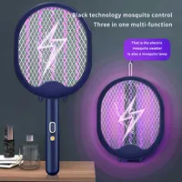 Pest Control 2 in 1 Folding Electric Mosquito Swatter USB Rechargeable UV Lure Shock to Kill Anti Insect Flies Household Killer Trap 0129