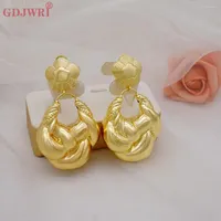 Dangle Earrings Drop Pendant African For Women Gold Color Copper Big Fashion Jewelry Accessories Wedding Gift