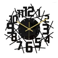 Wall Clocks 11.8 Inch Number Acrylic Mirror Clock Sticker Fashion DIY Quartz Watch For Living Room Home Decor
