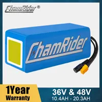 Chamrider 36V EBIKE BATTER 48V 20A 30A BMS BAFANG 500W 700W 18650 21700 CELL Lithium Pack Bateria do rowerowej skutera elektryczna