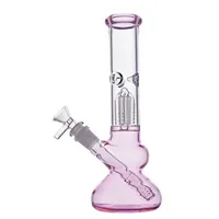 10inch Pink Glass Beaker Bong Arms Perc Hookah Recycler Honeycomb Bongs Ice Catcher Dab Rig with Big Size 40mm Bowl Oil Burner Pipe