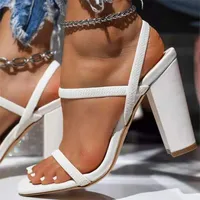 Sandals Women Pumps Summer Fashion Open Toe High Heels Shoe Female Thin Belt Thick Heel Party Casual Shoes Sandalias
