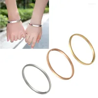Bangle 1pc Crystal Luxury Stainless Steel Cuff Bracelets Bangles Top Gold Color Brand Buckle Love Charm Bracelet For Men Women Jewelry