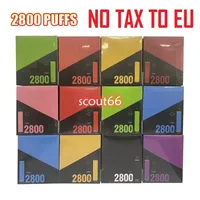 Nouvelles barres de flexion Puff Flex jetable Kits de cigarette de vape E 2% 5% 2800 Puffes 8 ml Préfilés 28 saveurs vs flux xxl plus max