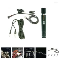 Microphones High Quality Saxo Microphone With Power Supply Mic For Saxophone Violin Erhu Flute Gourd Instrument Connect To Mixer