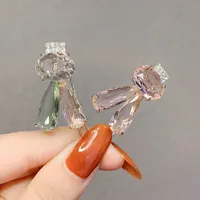 Fashion Crystal Little Rabbit Shaped Hair Pins for Women Girls Wholesale Shining Glitter Side Hair Clips