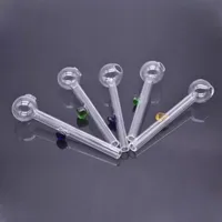 4inch straight Glass Oil Burners Pipes with Different Colored Balancer Water Pipe smoking water pipe for bubbler water bong cheapest