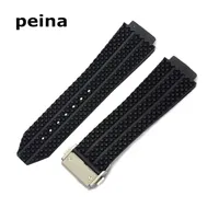 25mmX19mm New Mens Watchbands Strap Band Tire Diver Silicone Rubber Watchband Strap For H-U-B325E