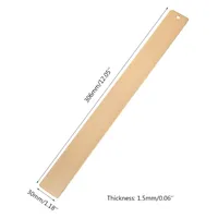 Other Desk Accessories 30cm Length Retro Brass Ruler Dual Scales Bookmark Office Stationery for School Labs Engineering Workers Drop 230130