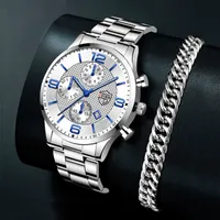Wristwatches relogio masculino Mens Business Watches Luxury Stainless Steel Quartz Wrist Watch Male Silver Bracelet Calendar Luminous Clock 230130