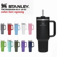 40oz Stanley Insulated Mugs With Handle Lids and Straws Stainless Steel Coffee Tumbler Termos Cups with Logo