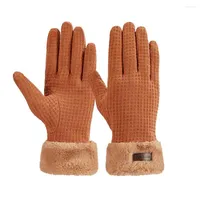 Cycling Gloves OhSunny Warm Winter Mitts Full Finger Mittens Outdoor Windproof Touch Screen Thermal Fleece Guantes