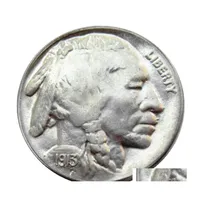 Arts and Crafts US 1913 PDS Buffalo Nickel Five Cent Craft Copy Coin Promotie Factory Prijs Nice Home Accessoires Sier Coins Drop DHQN0