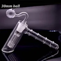 18.8mm Female Hammer Glass Bong 6 Arm Filter Percolator Portable Balancer Recycler Bubbler Smoking Water Pipes with Oil Burner Pipes 1pcs