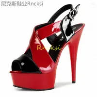 Sandals 15cm Super High Heels Stiletto Fashion With Nightclub Show Shoes Plus Size Catwalk