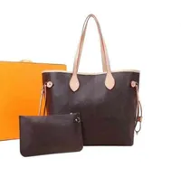 Quality 9 Colors Lattice 2 pcs Set Women Pu Leather Handbag Ladies Designer Lady Clutch Purse Retro Shoulder Bag Shopping Bags tote