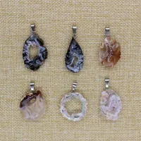 Hänge halsband z naturlig sten oregelbunden formad kristallpärlor vackert charm kvartsmycken som gör diy halsband örhänge ac