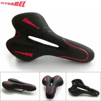s CYCABEL Silica Gel Breathable PU Leather Hollow Comfortable Road MTB Bike Cycling Saddle Shockproof Bicycle Seat 0131