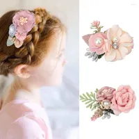 Hair Accessories 1 Pc Baby Floral Clips Cute Artificial Flower Barrettes Hairpins For Girls Kids Lovely Bouquet Wholesale
