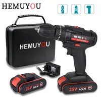 Electric Drill Cordless electric screwdriver mini electric drill cordless lithium ion battery 21v25V variable speed torque power tool 230130