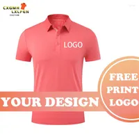 Men's Polos Men And Women Can Wear POLO Shirts 5 Colors High-end Custom Logo Casual Trendy Cube Yang Polyester Lapel Printing Diy Text
