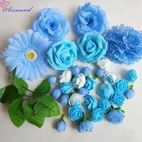 Decorative Flowers 35pcs Artificial Rose Heads Simulation DIY Silk Flower For Wedding Home Party Decoration High Quality