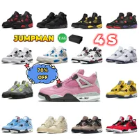 2023 Men Basketball Shoes 4 4s Red Thunder Sail Black Cat White Oreo Tour Yellow 1s University Blue Hyper Royal Twist Chicago Pine Green Women Sneakers With Boxes