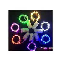 Party Favor 2M 20Leds Light Micro Mini Copper Sier Wire Starry Led Strips For Christmas Halloween Decoration Yhm21 Drop Delivery Hom Dhakb
