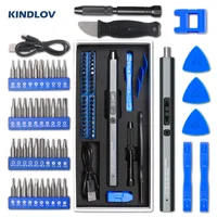 Electric Drill KINDLOV Electric Screwdriver Set 50 In 1 Precision Hex Torx Bits Magnetic Screwdrivers With LED Light Phone Repair Electric Tool 230130