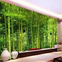 Fonds d'écran personnalisés muraux 3D Muraux muraux modernes Bamboo Forest Po Pape Pouprophile pour le salon Téléphone Document Fond.