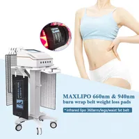Hot Compress Lipolaser Belt Slimming Machine Infrared Red Light 650nm 940nm Arm Belt Mat Waist Pain Relief Therapy Pad With 1086pcs Germany Made Lights