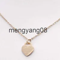 Pendant Necklaces 2020 Stainless steel heart-shaped necklace short female jewelry 18k gold titanium peach heart necklace pendant for woman T2201313
