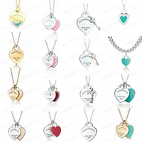 Designer womens LOVE Heart Necklaces mens 925 silver Pendant Necklace Luxury jewelry on the neck gift for girlfriend accessories wholesale with box