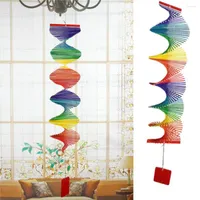 Decorative Figurines Indoor&Outdoor Rainbow Color Home Decor Portable Outside Yard Garden Bamboo Wind Chimes Mixed Colors Spinner