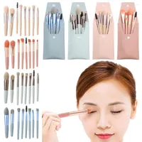 Makeup Brushes 8PCS Professional Lady Blusher Face Powder Eyeshadow Brush With Bag Cosmetic Tools