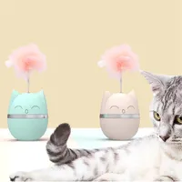 Cat Toys Catnip Funny Feather Bells Pet Products Tumbler Kitten Balance Car Toy Teaser Tool