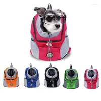 Dog Car Seat Covers Pet Carrier Bag For Dogs Backpack Out Double Shoulder Portable Travel Outdoor