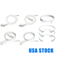 Lighting Accessories Switch T8 T5 led tube Extension Cord cable 2 4ft 5ft 6ft power cords with US Plug for integrated tube 100 Pcs/Lot Crestech168